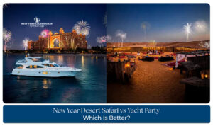 New Year Desert Safari vs Yacht Party comparison for unforgettable Dubai celebration experiences
