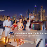 Dubai New Year yacht party with friends.