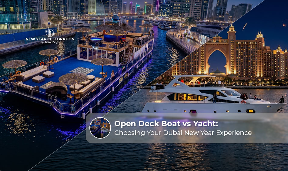 Open Deck Boat vs Yacht: Choosing Your Dubai New Year Experience