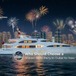 Shared yacht party in Dubai for New Year’s Eve.