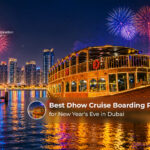Dhow cruise boarding points for New Year's Eve in Dubai.