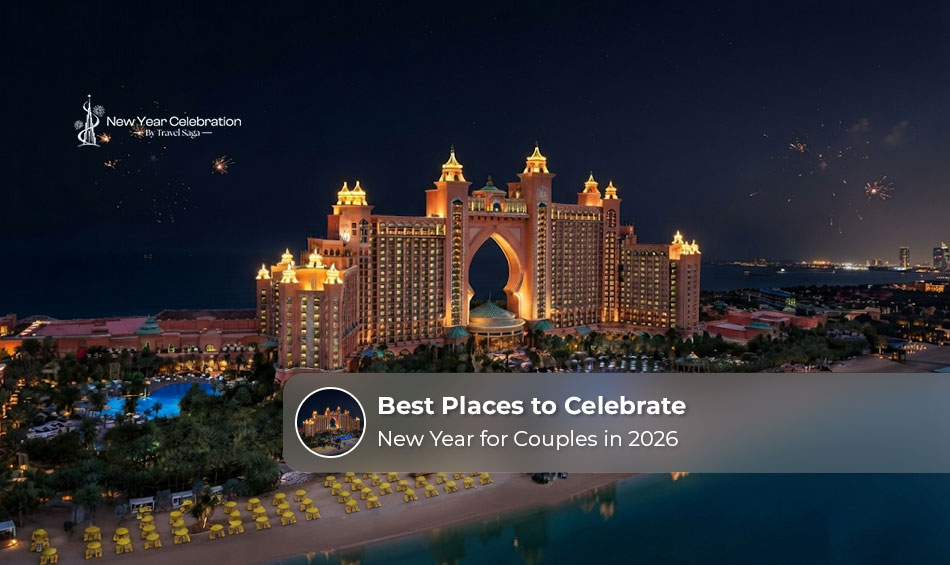 Romantic Dubai New Year celebrations with couples enjoying fireworks, waterfront views, and festive experiences.